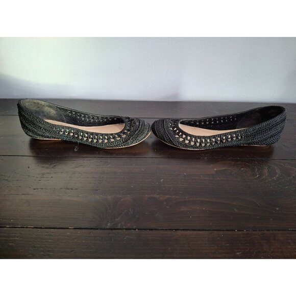 Nine West Darlene Black Slip-On Crochet Ballet Flat/Pre-owned, Sz. 5.5M - Picture 4 of 10